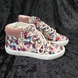 Blowfish Floral High-Tops with Pink and White Accents